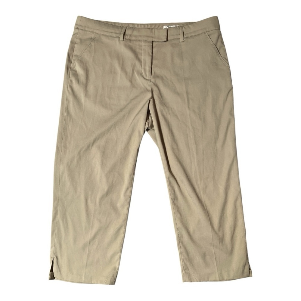 Guy Harvey Minimalist Khaki Chino Capri Pants Size 12 Versatile Preppy Normcore